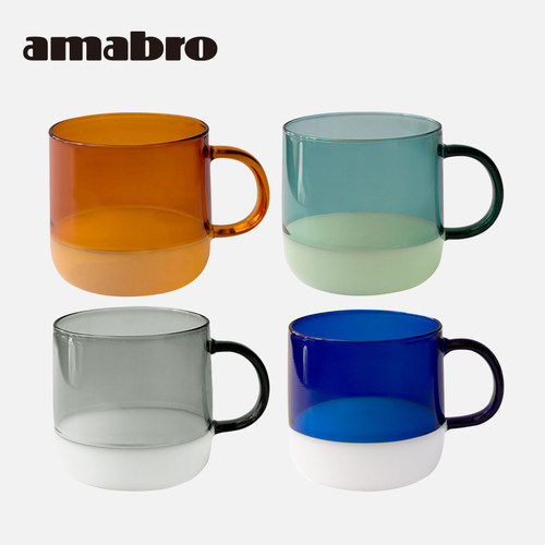 日本马克杯amabro耐热玻璃创意