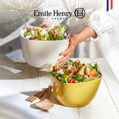 彩色方形陶瓷沙拉碗进口家用法国