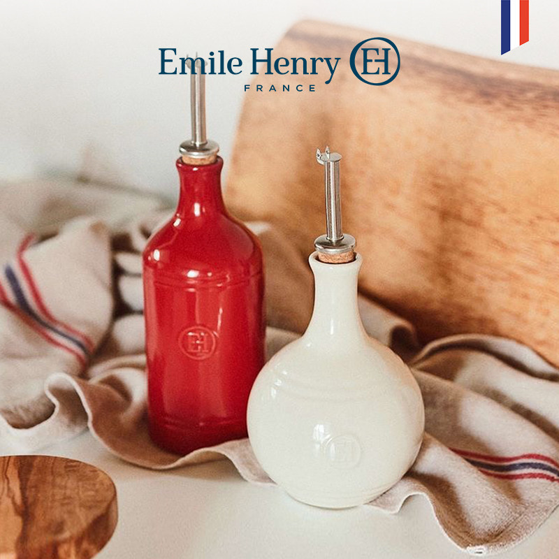 法国Emile Henry彩色陶瓷橄榄油瓶油壶家用 厨房酱油醋调料瓶防漏