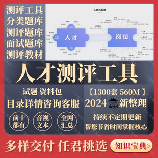 HR招聘人才测试题库职业性格情绪控制管理员工作能力测评估工具题