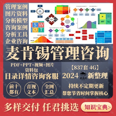 麦肯锡咨询工具培训大全500强