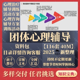 团体心理辅导方案青少年学校心理咨询治疗团队培训手册活动策划案