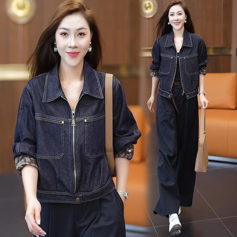 MONLOUVE秋季时尚牛仔外套2025新款今年流行爆款洋气百搭宽松短款