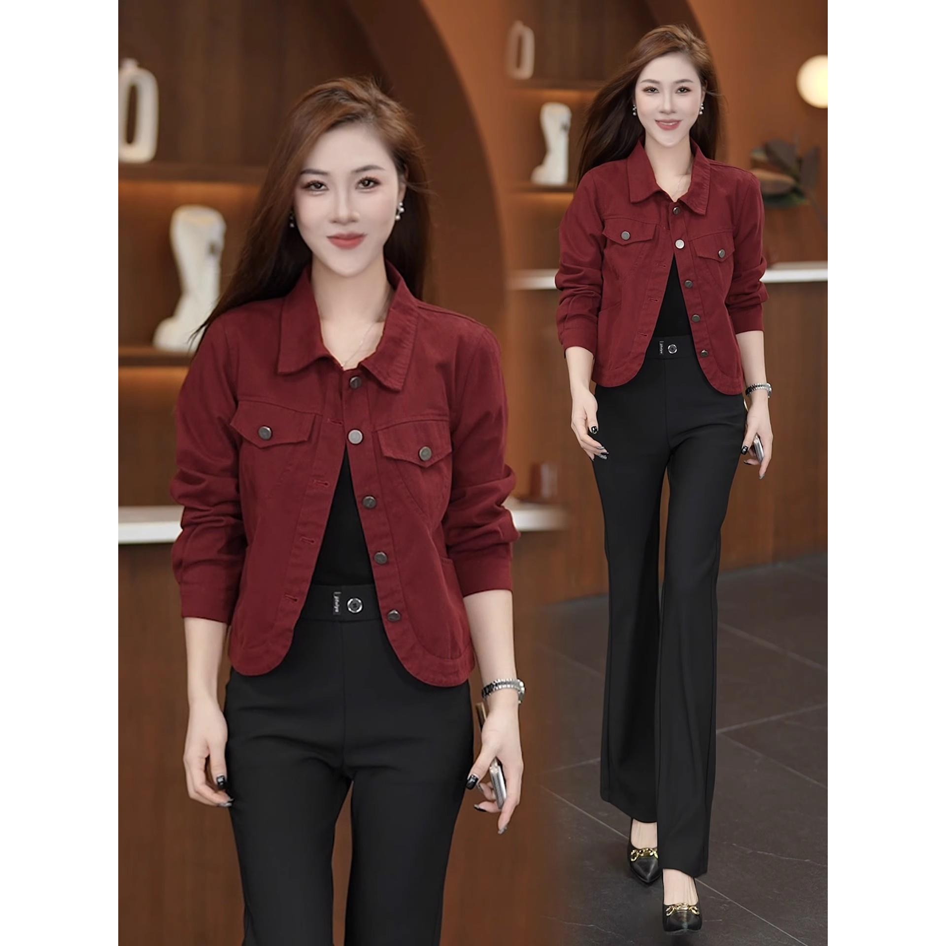 MONLOUVE时尚覆古翻领牛仔外套女2025秋季新款洋气宽松显瘦短款夹