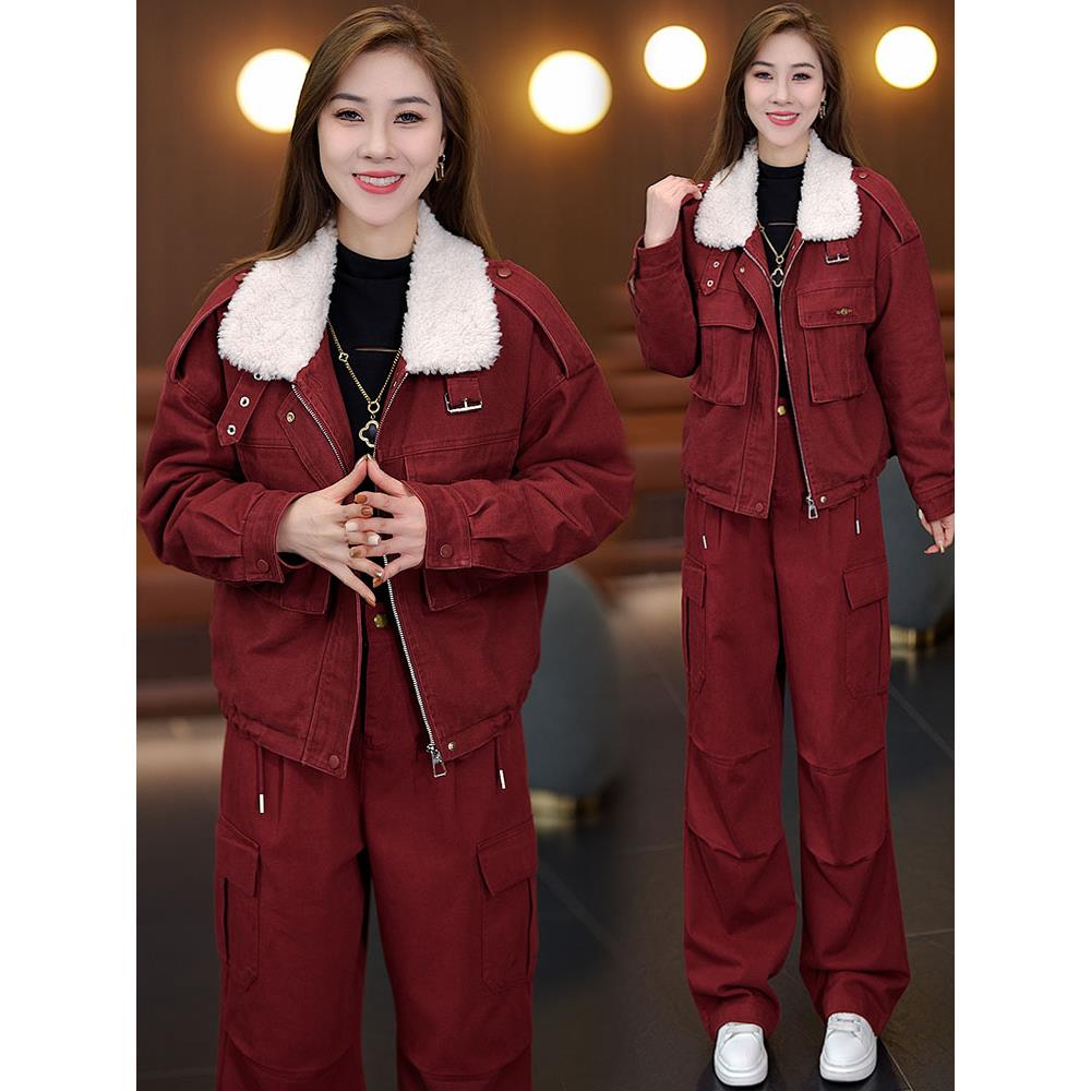 MONLOUVE独特漂亮的初冬外套女2025秋冬季新款时尚加绒加厚百搭宽