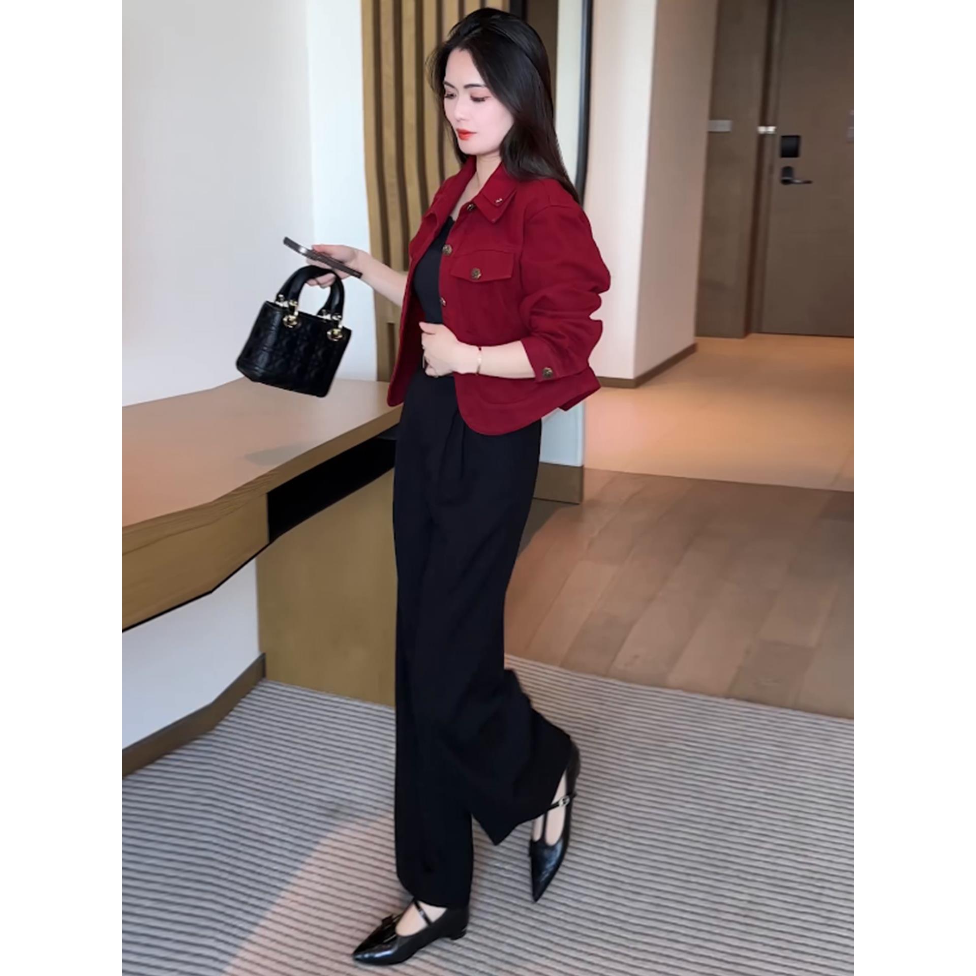 MONLOUVE时尚衬衫外套女2025秋季新款洋气宽松显瘦百搭翻领衬开衫