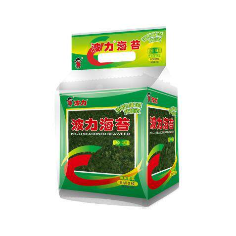 -波力海苔3g/包8切8枚24g原味海苔即食儿童海苔寿司休闲海味零食