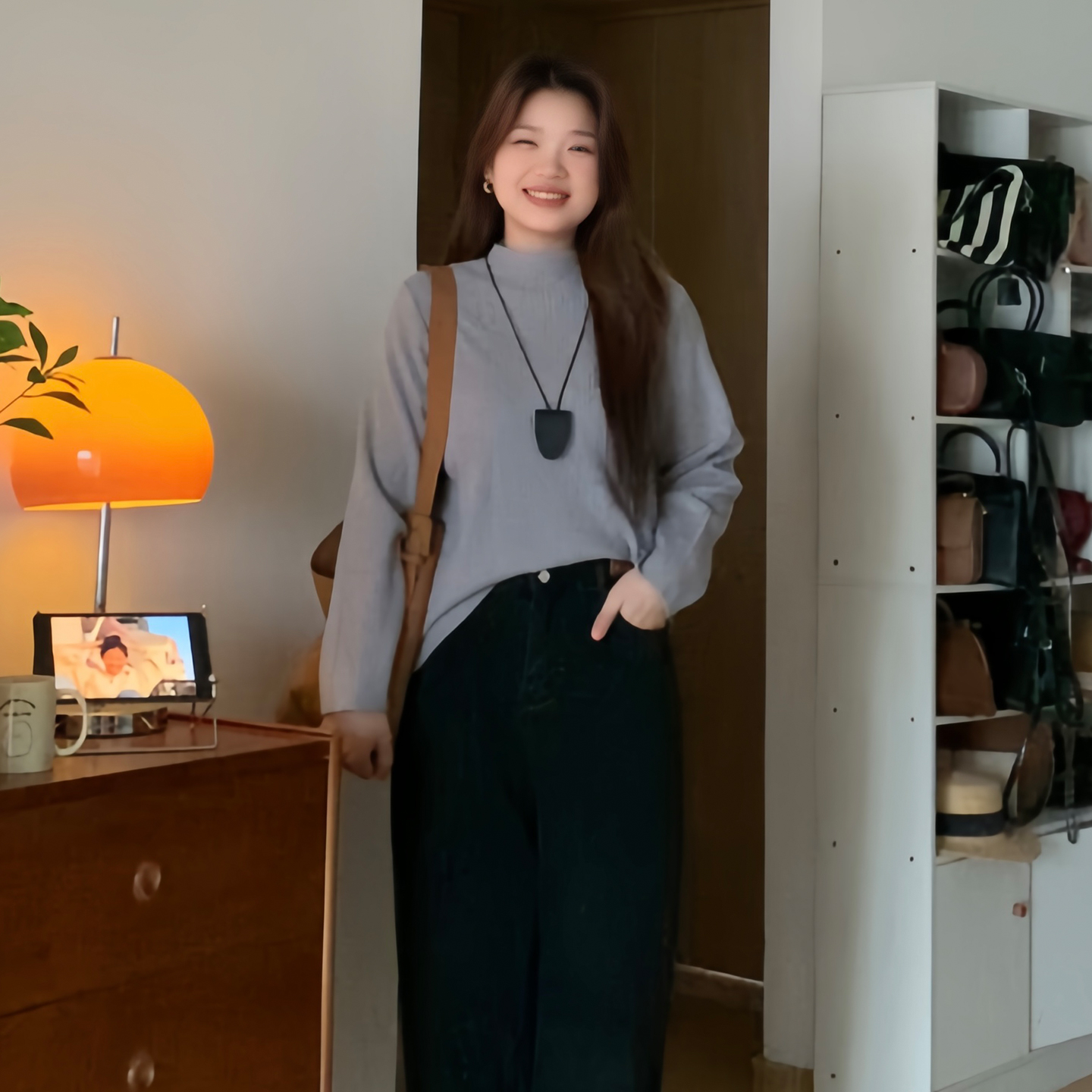 微胖的喵喵大码女装针织打底衫