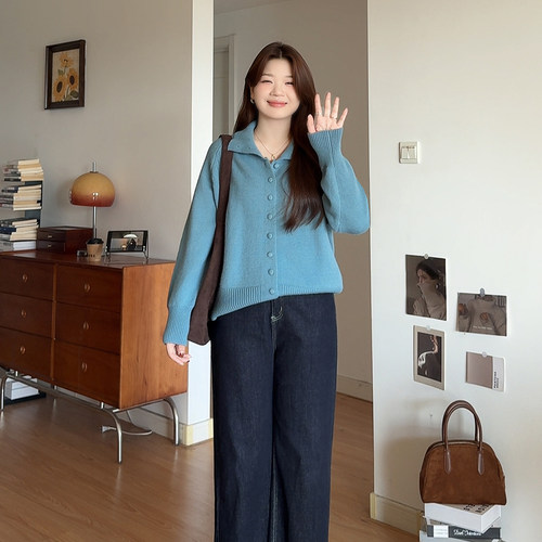 大码百搭显瘦高领针织毛衣上衣女