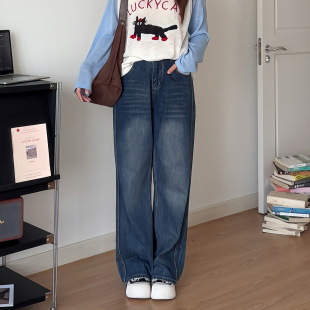 牛仔裤 微胖 胖mm显瘦高腰巨好看 大码 子5393 喵喵梨形身材报恩裤