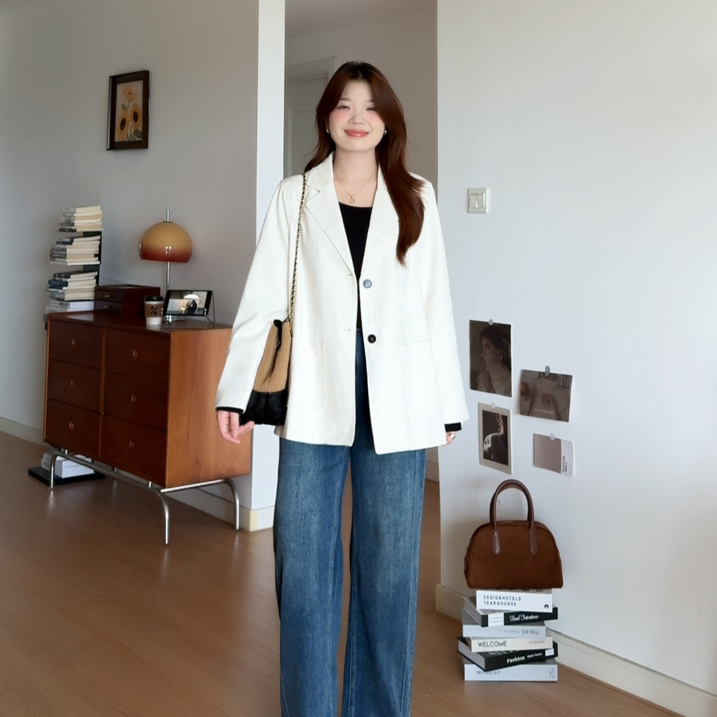 大码女装胖mm气质款百搭西装外套