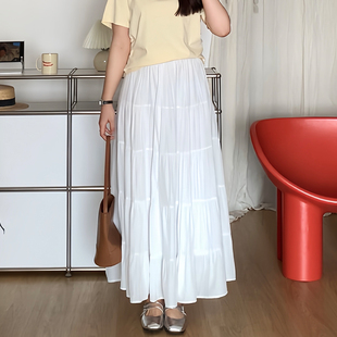 喵喵 女装 微胖 大码 2127 梨形mm夏季 气质温柔高腰显瘦遮胯蛋糕裙