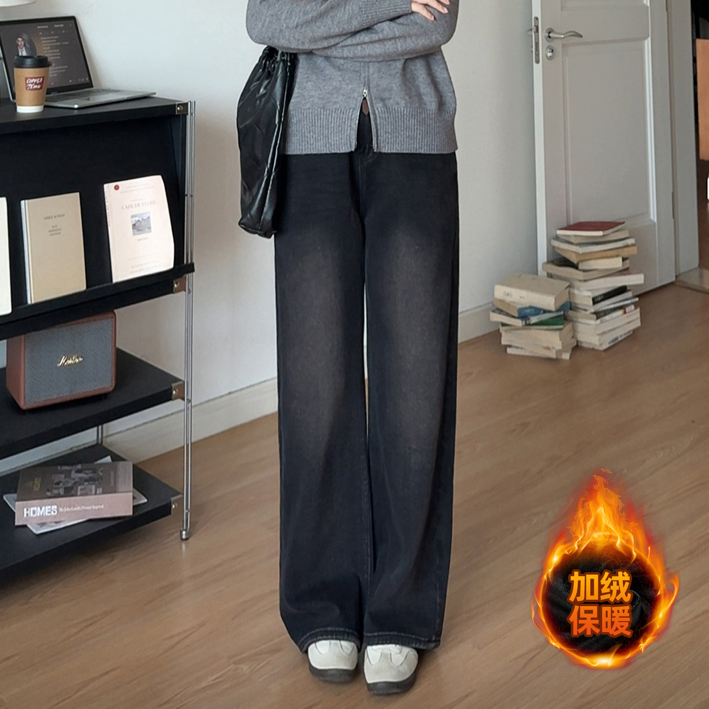 微胖的喵喵梨形大码女装胖mm秋冬季高腰遮胯复古加绒牛仔裤子6087,女装/女士精品,大码裤装,淘宝优惠券,粉丝福利购,淘宝优惠卷