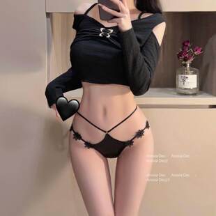 丁字裤 Dec奶欲小香 高腰情调新款 蕾丝网纱薄款 女内 纯欲性感女内裤