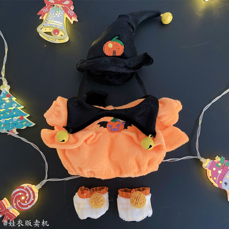 thumbnail for Cotton doll clothes 20cm funny Halloween witch dress 20cm attribute-free doll dress up in stock