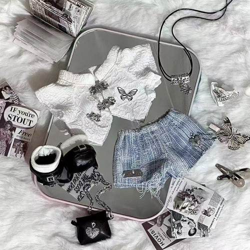 20cm棉花娃娃衣服白日浮游娃衣新中式套装玩偶衣服替换装无属性