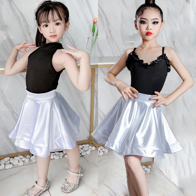 萌少女练功服表演出服拉丁舞吊带