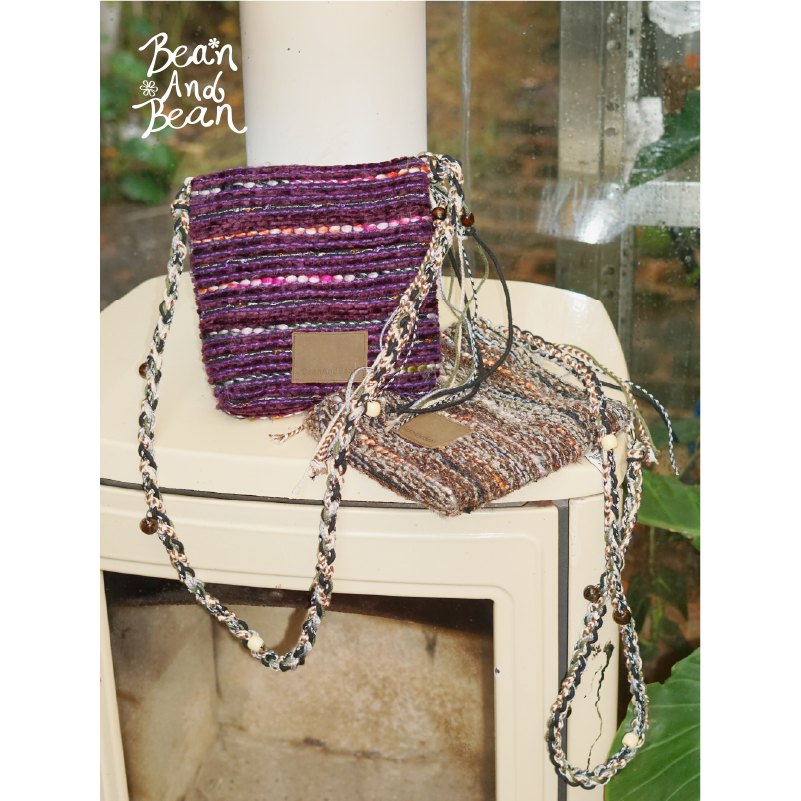 粗纺金线毛呢复古文艺斜挎包