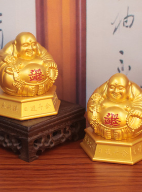 黄铜日进斗金弥勒佛和气招财笑脸佛中式佛像家居工艺品摆件厂家