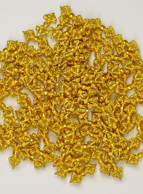 梵间星辰999金色降魔金刚杵法器项链手串隔珠diy配饰10*20mm国风