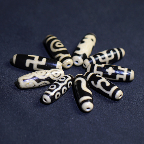 梵间星辰 西藏天然玛瑙 老钙化佛前供十眼天珠 超顶吊坠 锁骨链