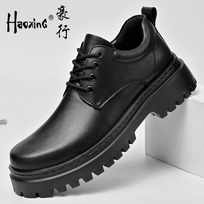 豪行男鞋2025新款秋季户外大头工装鞋男士运动鞋子厚底休闲皮鞋男