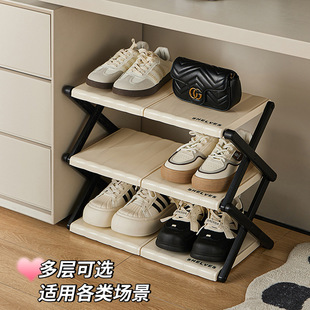 架多层节省空间简易家用收纳置物架租房经济型鞋 宿舍折叠鞋 柜门口