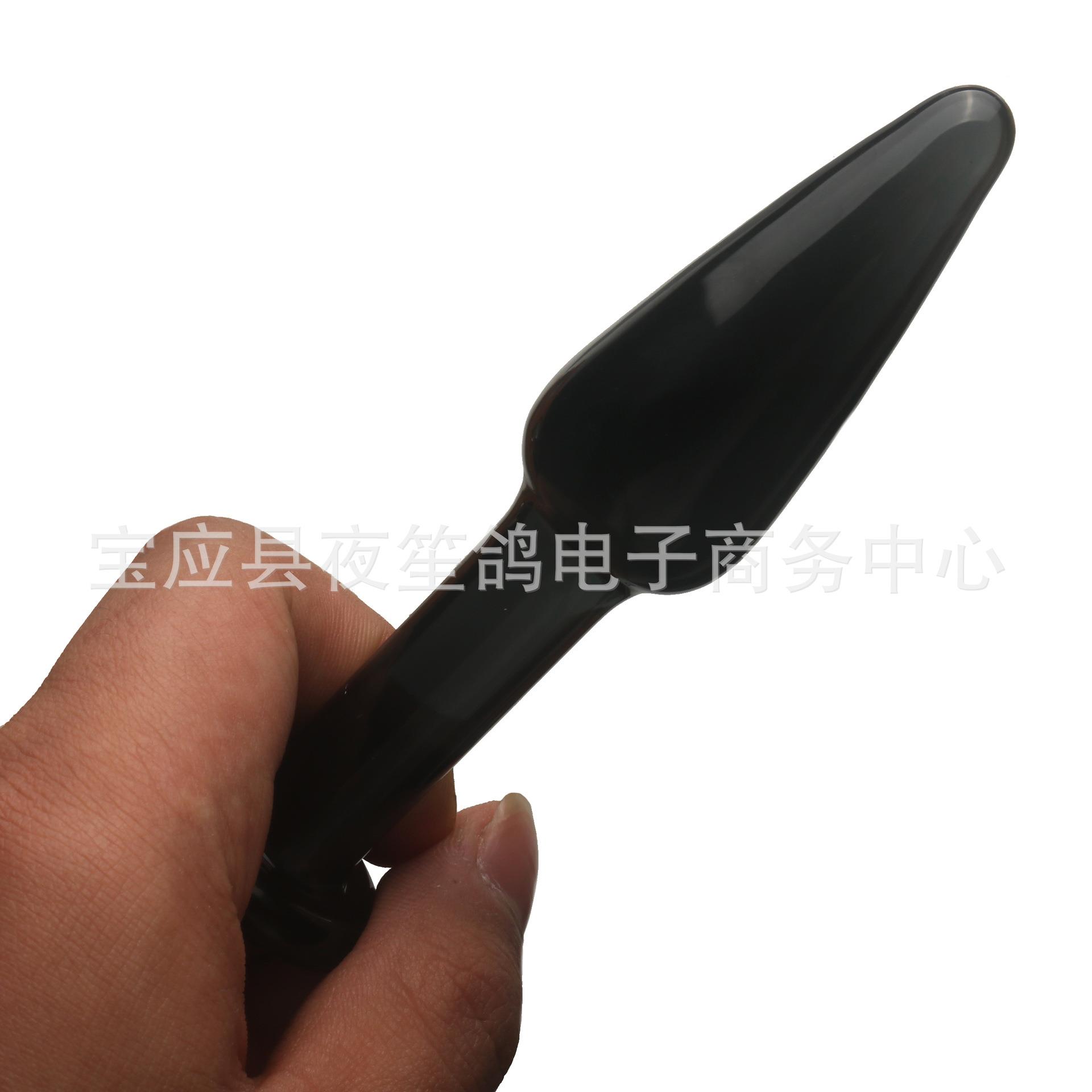 保密发货直径2.5cm黑色绿色金色透明玻璃臀部塞男女用臀部门塞腰