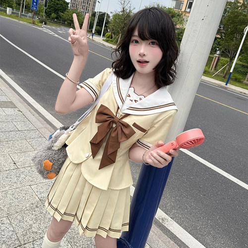 轻音柠檬jk甜喵布丁水手服短袖