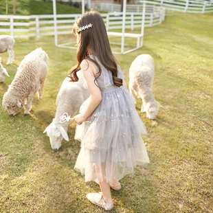 儿童长裙超仙女蓬蓬纱裙子2025新款 女童连衣裙夏装 公主裙洋气夏季