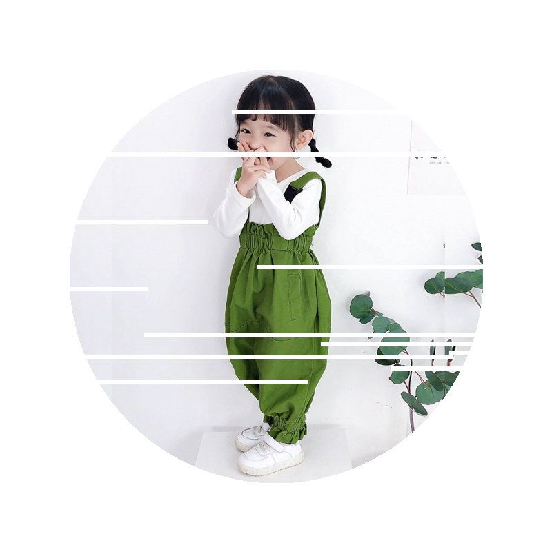 儿童洋气裤子中小童宽松韩版春秋夏装2025新款童装春装女童背带裤