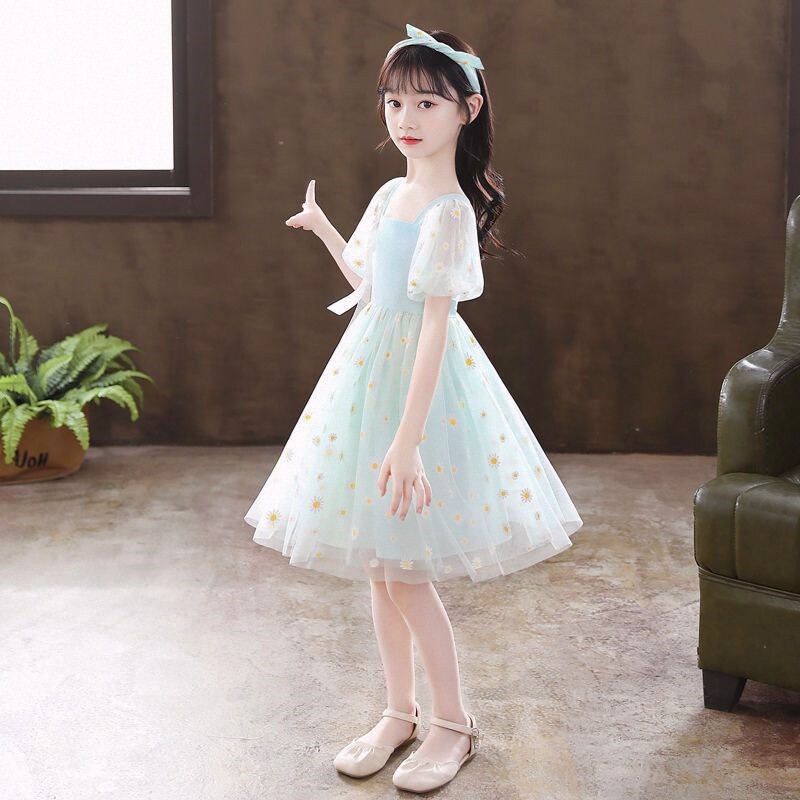 女童连衣裙2026新款洋气大童儿童小女孩的裙子漂亮公主裙蓬蓬纱夏