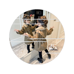 女童派克服外套加绒冬装2026新款秋冬洋气儿童中长款棉衣羽绒棉服