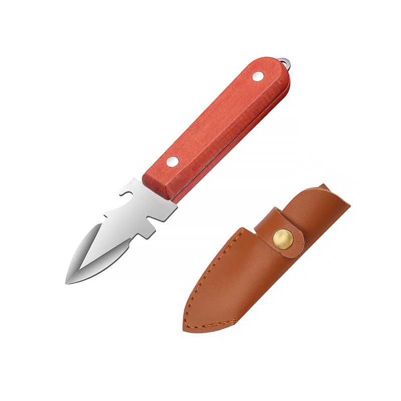 加厚实木不锈钢生蚝刀家用商用扇贝开蚝刀贝壳刀多用撬刀