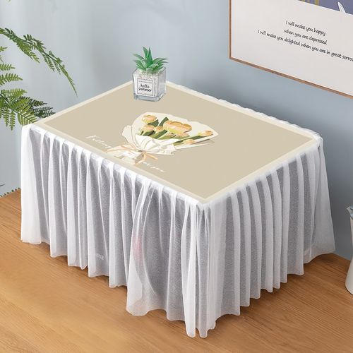 防水棉麻全包微波炉罩打印机罩子防尘罩电烤箱蕾丝盖布盖巾加厚