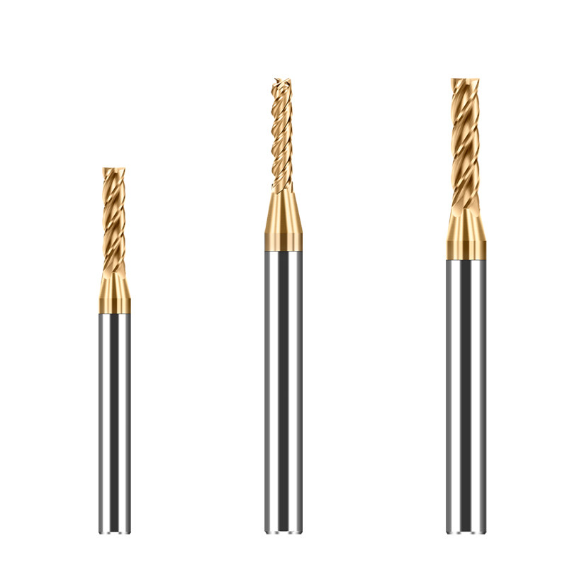 钨钢铣刀加硬合金加长刃平底立铣刀涂层HRC60度加硬进口数控刃具