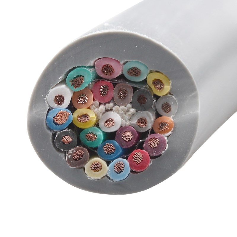 国标高柔性拖链电缆i线TRVV18/19/20/24/25/35/41芯平方0.75打码