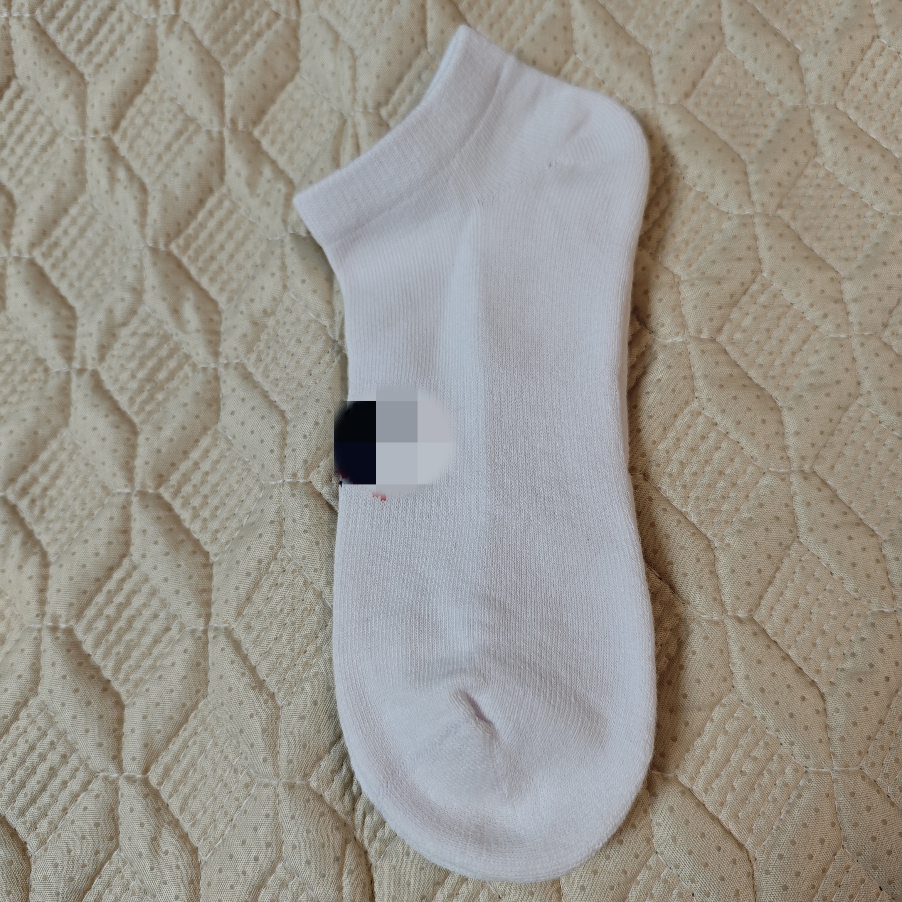 10双纯棉毛巾底短袜男女白色精梳棉毛圈底吸汗防臭透气对目无骨