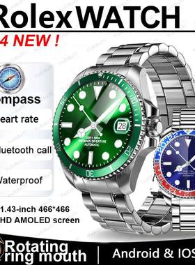2024 New For Rolex SmartWatch Men Compass GPS Track Smartwat