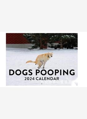 跨境新品2024年狗狗大便日历 创意狗狗日历Dogs Pooping Calendar