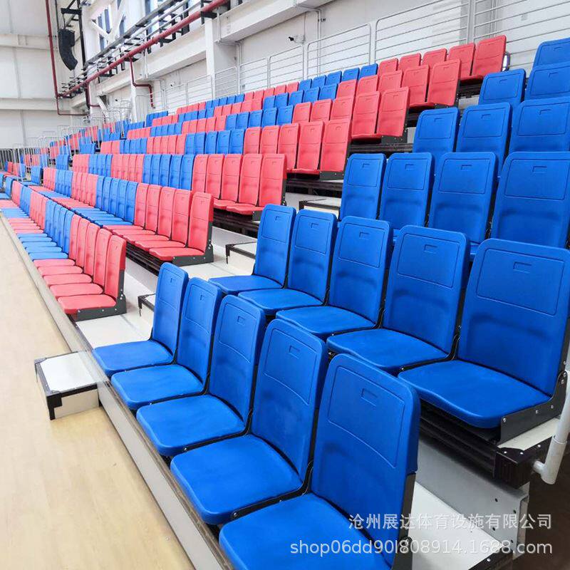 体育馆电动伸缩看台 室内活动座椅 移动折叠阶梯 体育场移动座椅