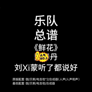 C20乐队总谱《鲜花》回春丹乐队谱吉他鼓贝斯键盘PDF附音频