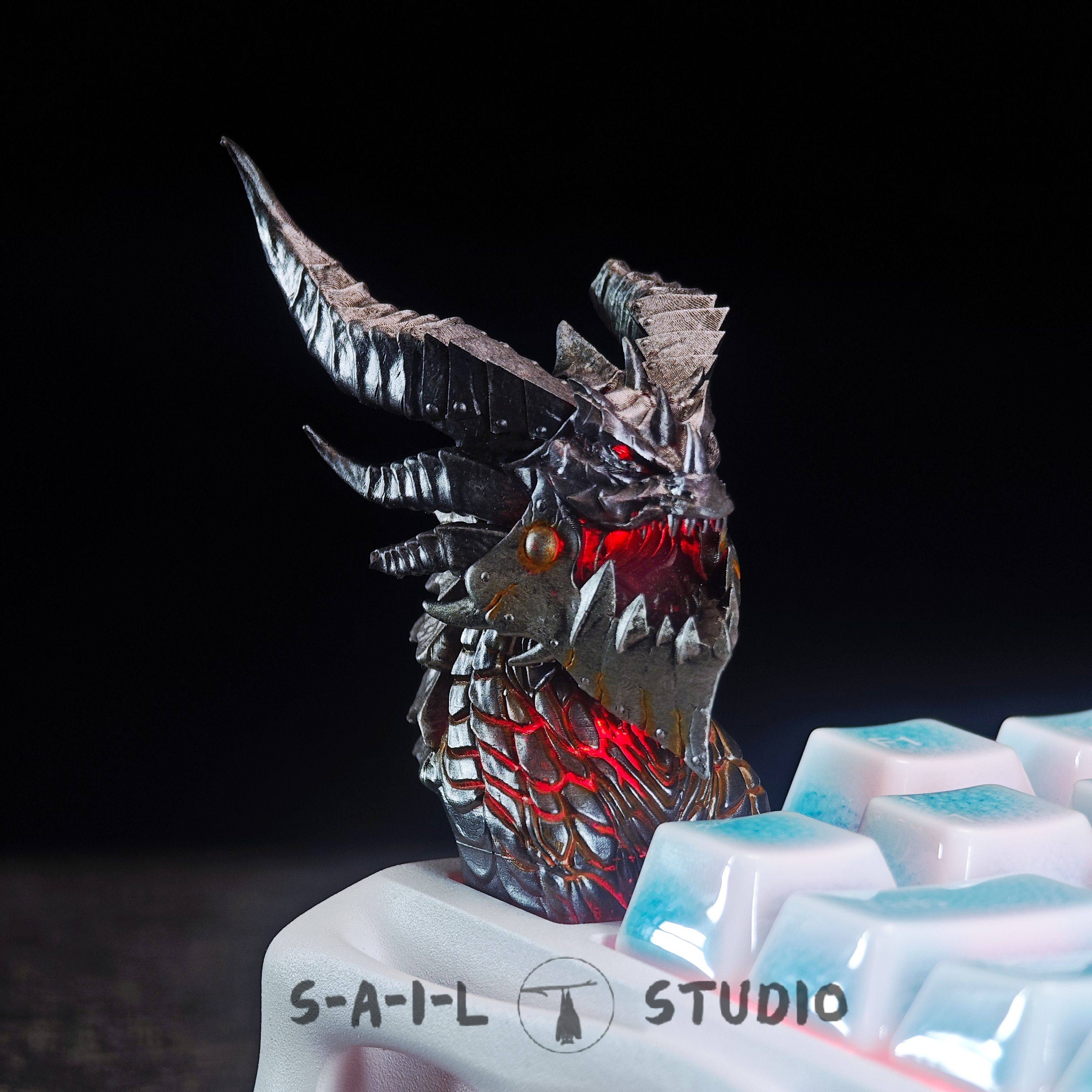 魔兽世界20周年键帽巫妖王死亡之翼联盟部落个性键帽透光送礼摆件