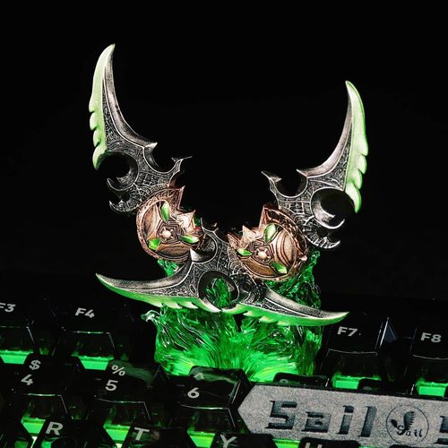 魔兽世界周边原创个性键帽埃辛诺斯战刃伊利丹武蛋刀创意键帽礼物