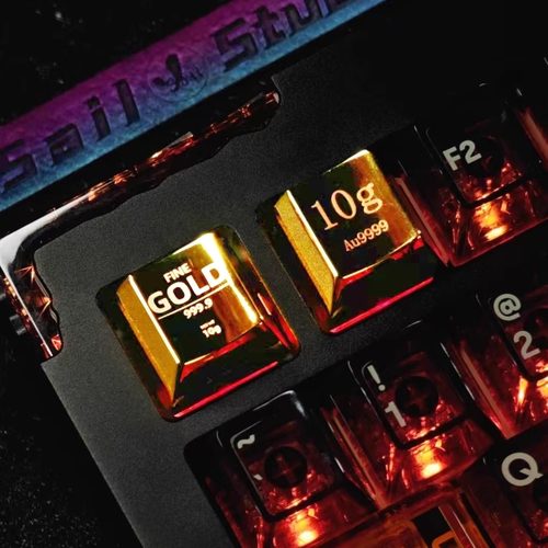 个性金属键帽10g黄金电镀金属R4高级艺术礼物E外设SC键盘帽