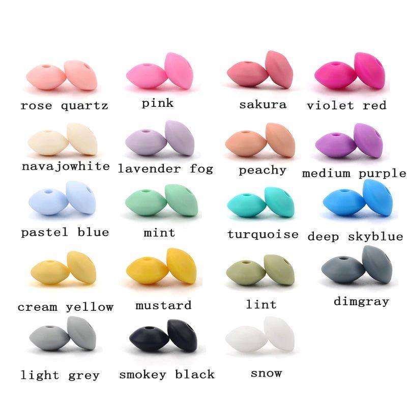 Cuentas de Lentejas Perforadas de Silicona, Accesorios de La