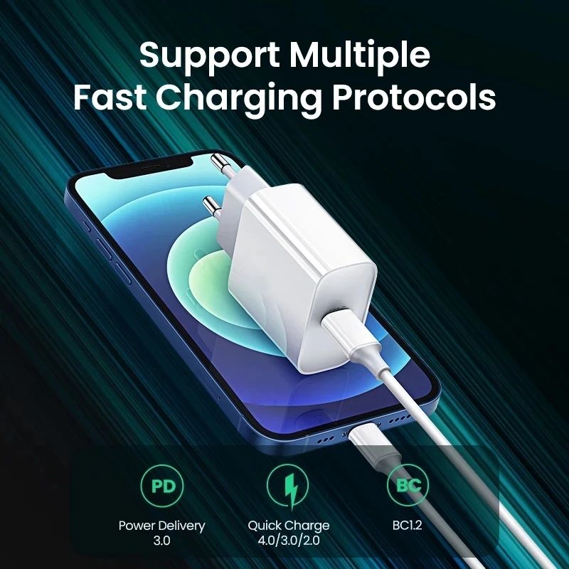 Cargador rápido PD de 20W para Apple iPhone 15, 14, 13, 12,