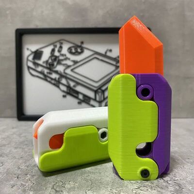 Cuchillo de rábano de gravedad 3D aleatorio, salto recto, M