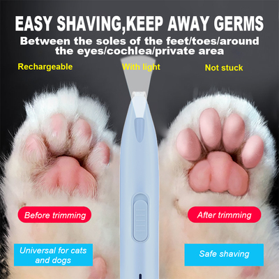 Electric Pet Claw Hair Trimmer with LED Light for Dog Cat Fo