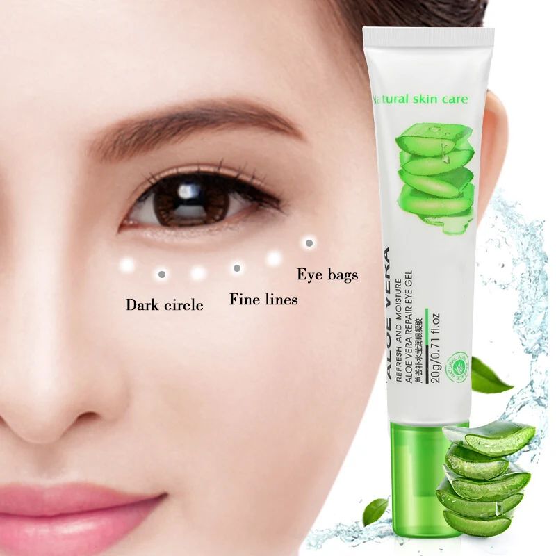 Creme Hidratante para Olhos Aloe Vera, Anti-Rugas, Anti-Enve